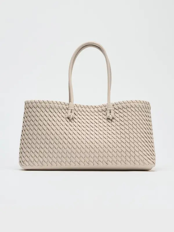 LINDSAY™ - Elegant Vevd Tote Bag for Hverdagsbruk