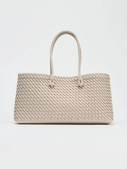 LINDSAY™ - Elegant Vevd Tote Bag for Hverdagsbruk