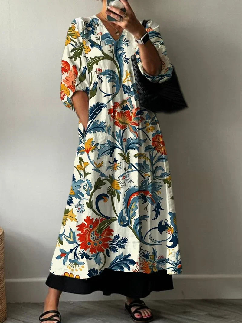 Elegant Trykt Kjole Carol