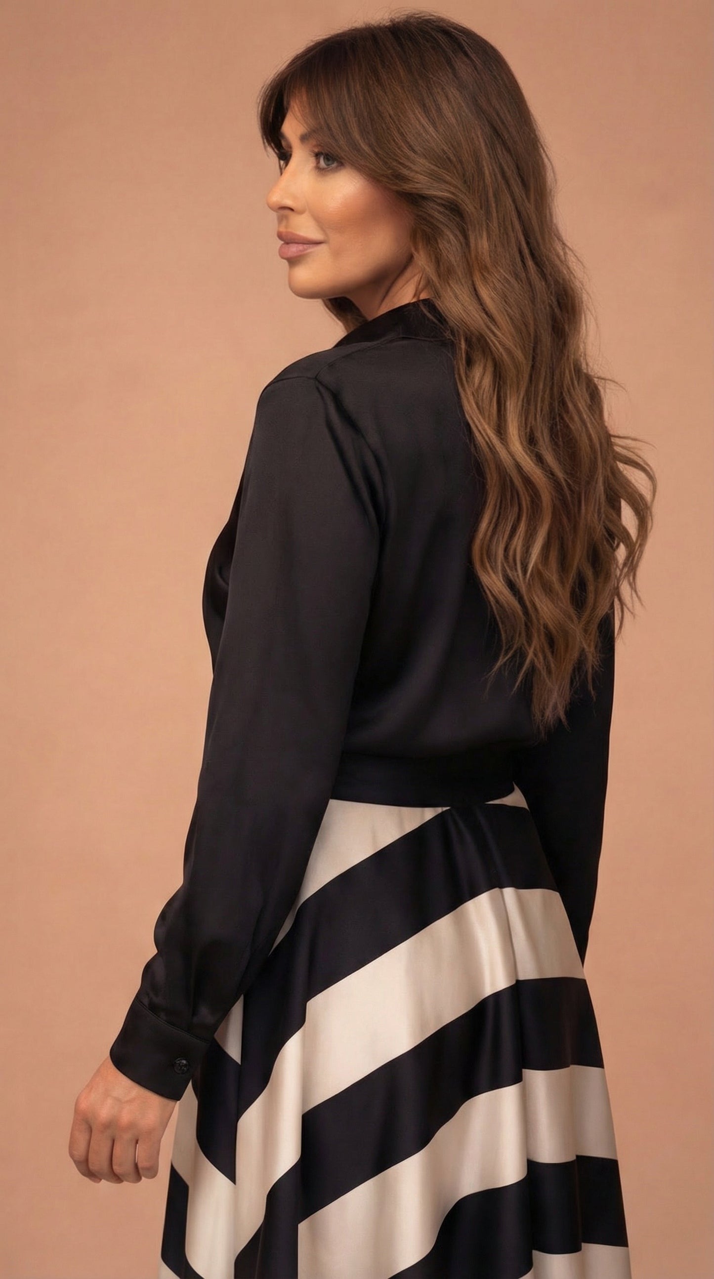 Mila™ | Stripete Maxikjole