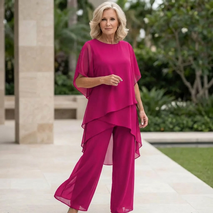 Dress med drapert palazzo-bukse