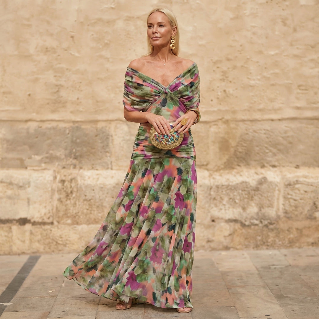 Kelsey | Fargerik Elegant Kjole
