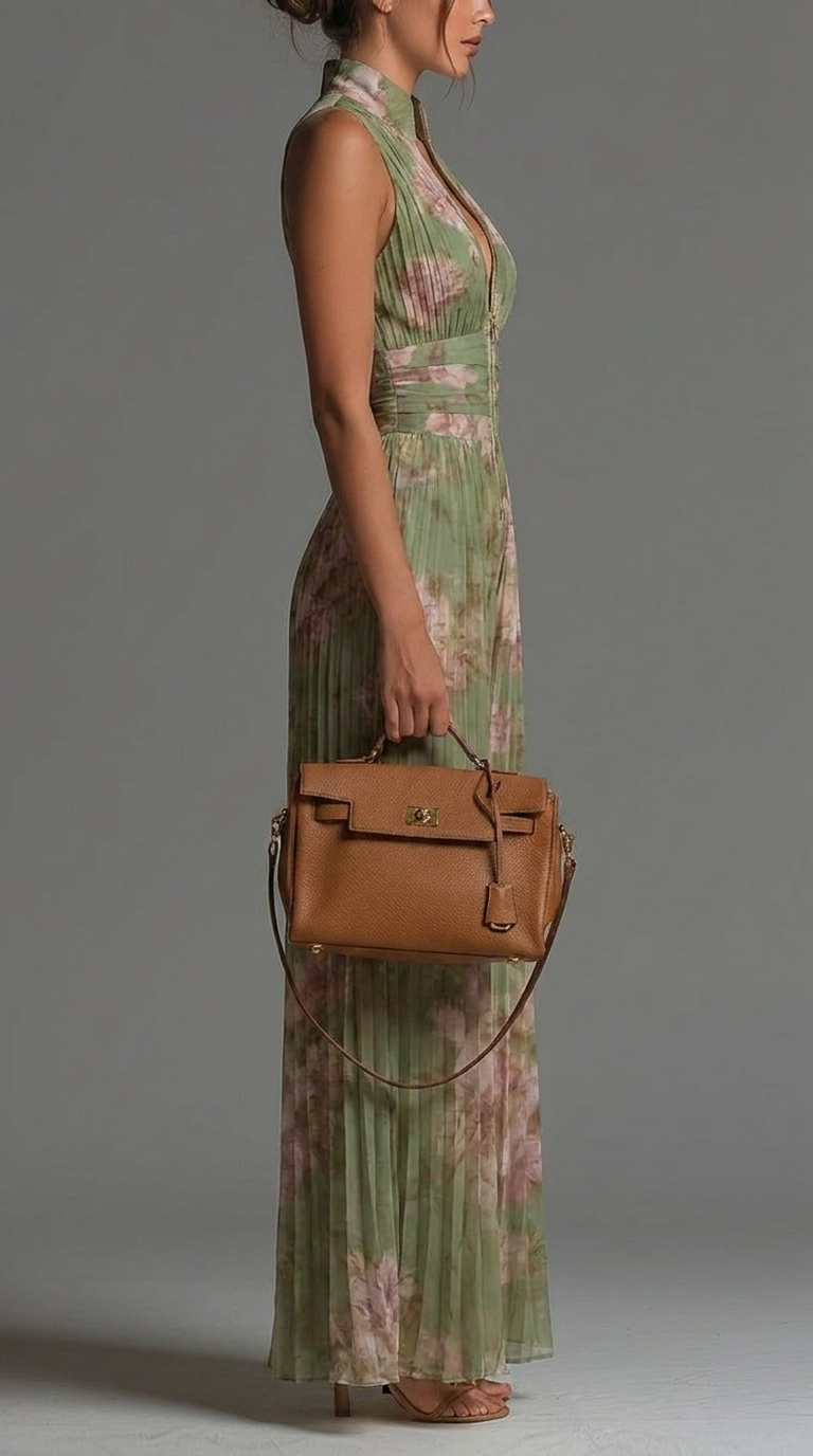 ESSENSIELL – Plisserte Blomster Chiffon Jumpsuit