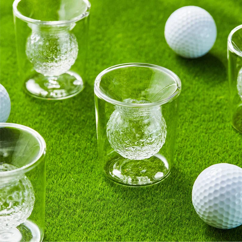 Whiskyflaske - Golfklubbsett-utgave med glass