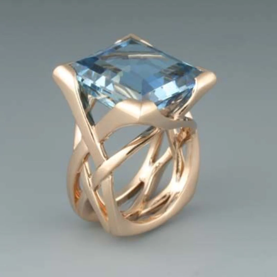 Vintage Blå Aksent Ring