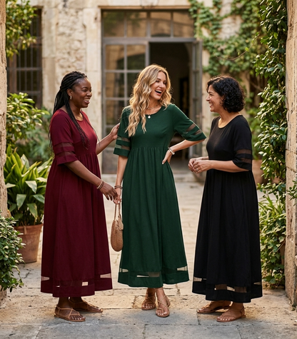 Aubrey™ | Flattering Tummy-Smoothing Midi Dress
