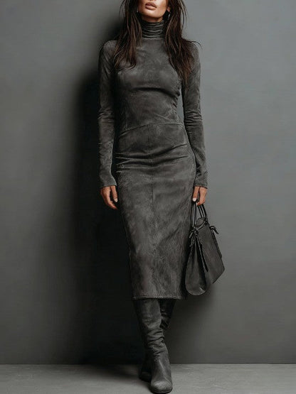 Ava | Suede midi-kjole