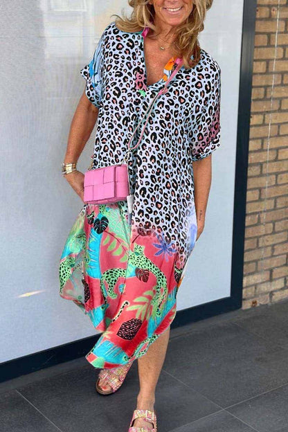 Eri™ | Avslappet Leopardmønster Kjole