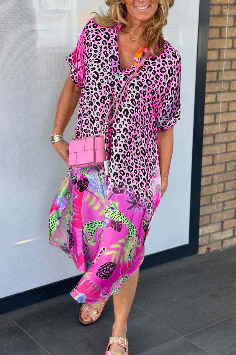 Eri™ | Avslappet Leopardmønster Kjole