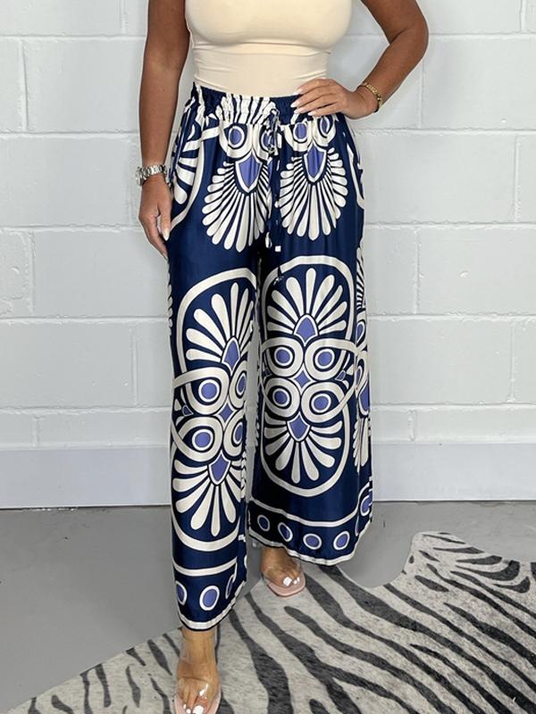 Sally | Trendy Trykt Sateng Joggebukse