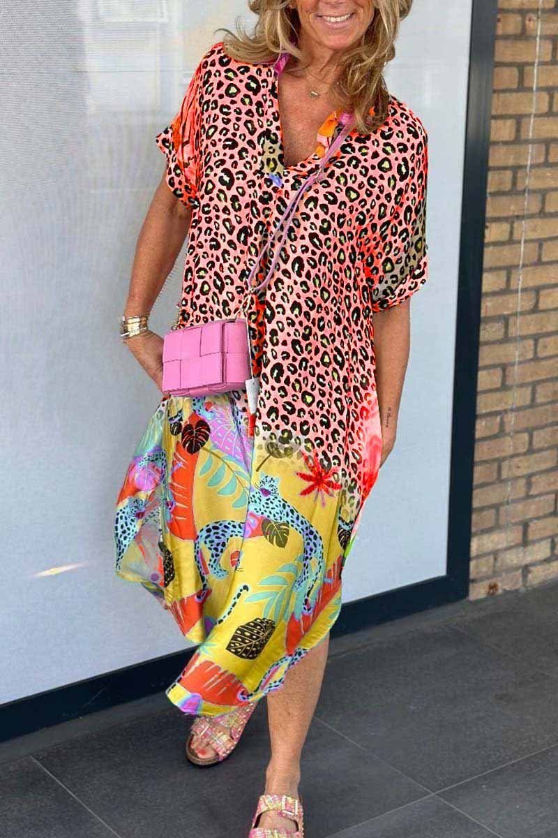 Eri™ | Avslappet Leopardmønster Kjole