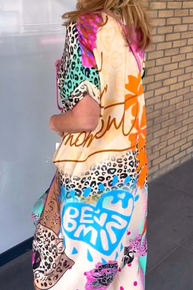 Eri™ | Avslappet Leopardmønster Kjole