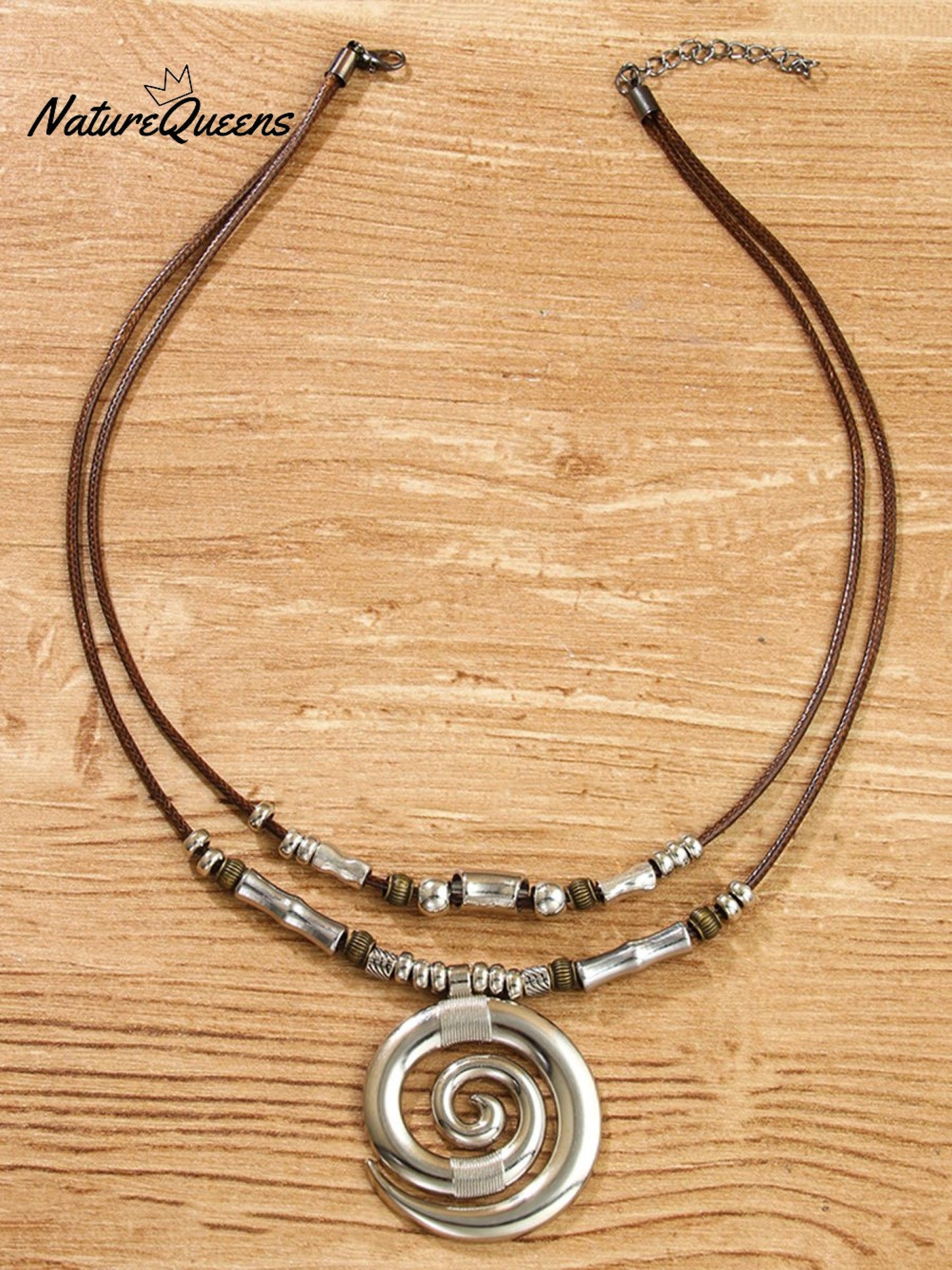 Swirl Totem Vintage Bohemsk Halskjede