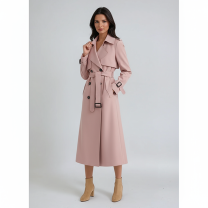 Amara | Belte Lang Trench Coat