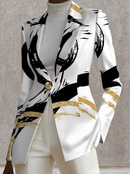 Noemine™ | Abstract Brushstroke Blazer