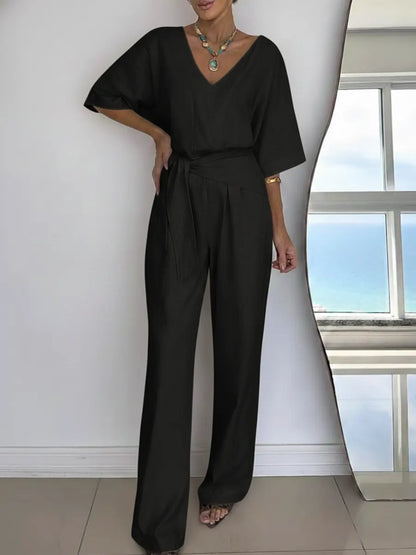 Dame Jumpsuit i Lin og Bomull