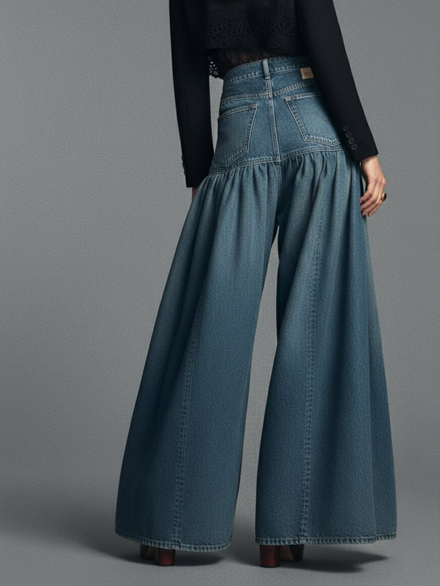 Avslappede Casual Viddejeans — Komfort Møter Klassisk Denim