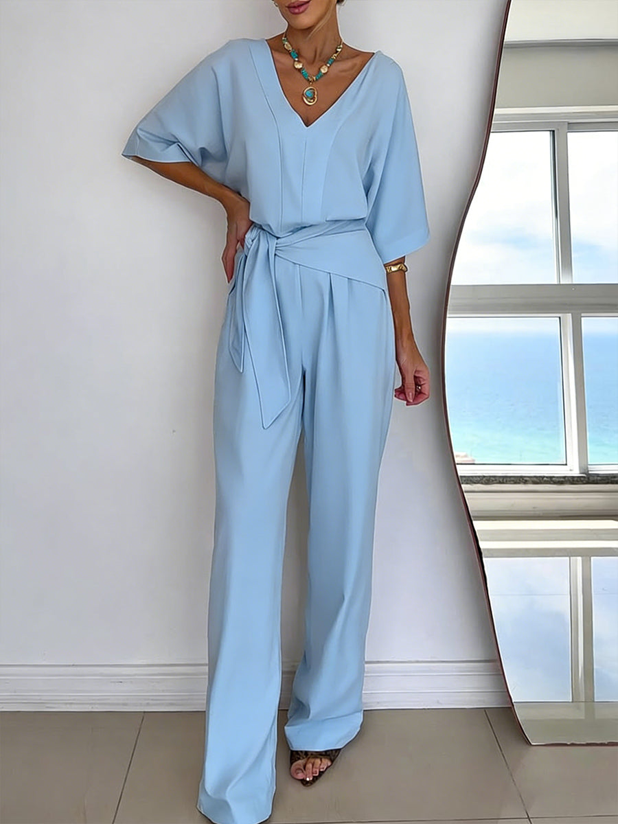 Dame Jumpsuit i Lin og Bomull