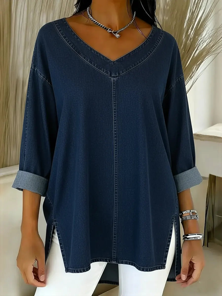 Dame Casual Vasket Denim Bomullstopp