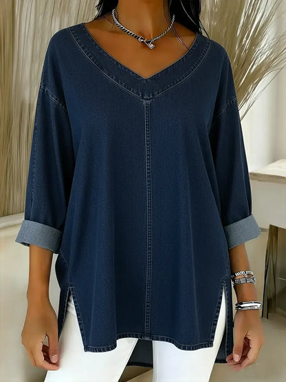 Dame Casual Vasket Denim Bomullstopp