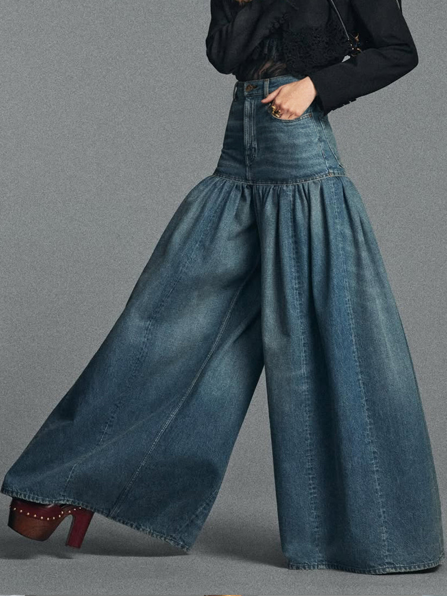 Avslappede Casual Viddejeans — Komfort Møter Klassisk Denim