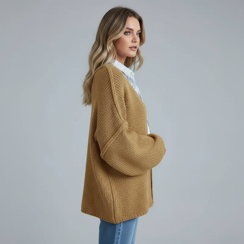 Den Oversized Cardie™ | Avslappet Strikkegenser