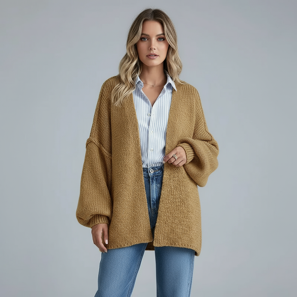 Den Oversized Cardie™ | Avslappet Strikkegenser