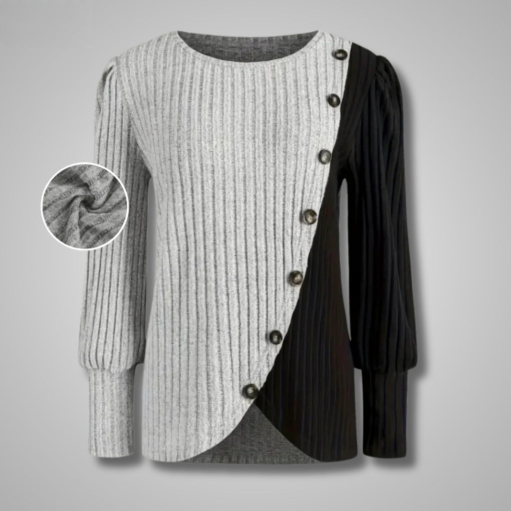 Elora | Elegant Genser med Frontknapper
