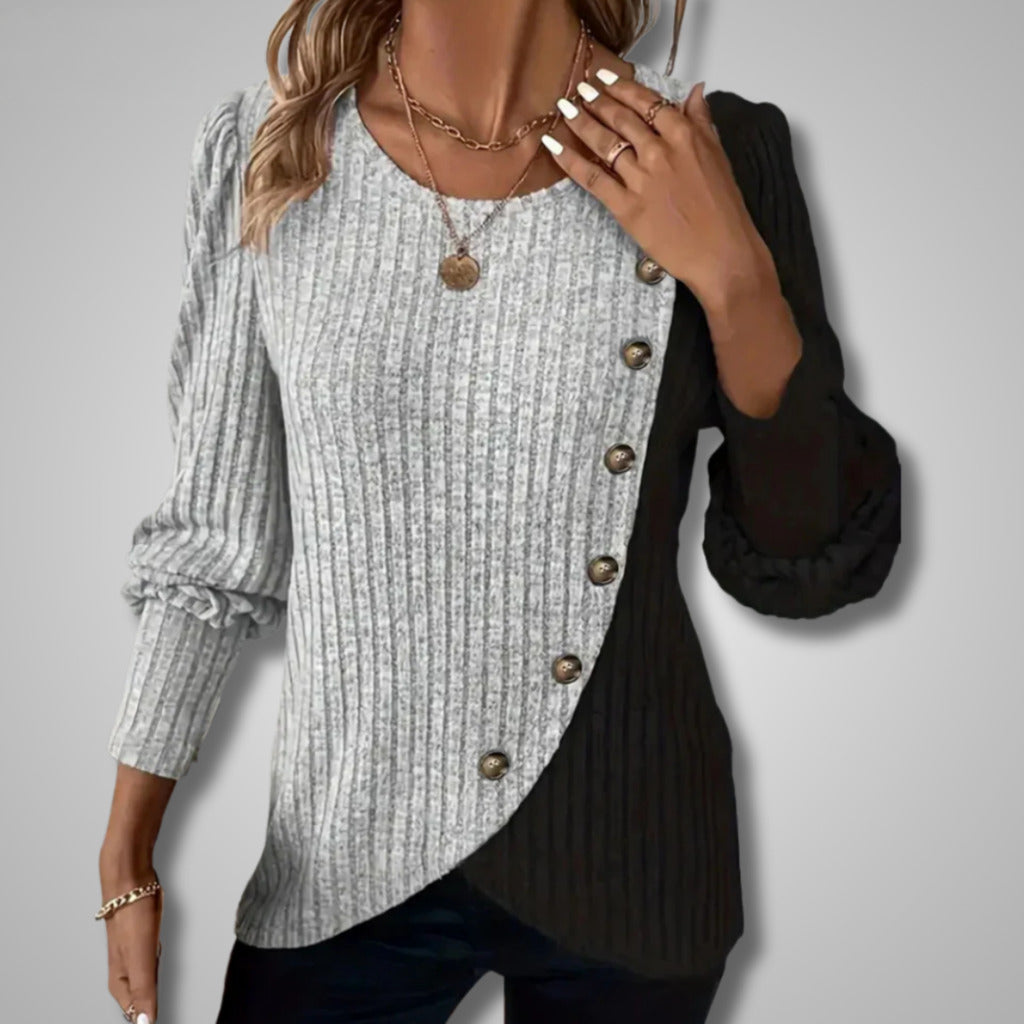 Elora | Elegant Genser med Frontknapper