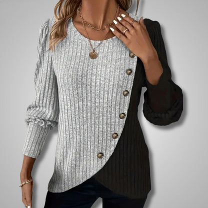 Elora | Elegant Genser med Frontknapper