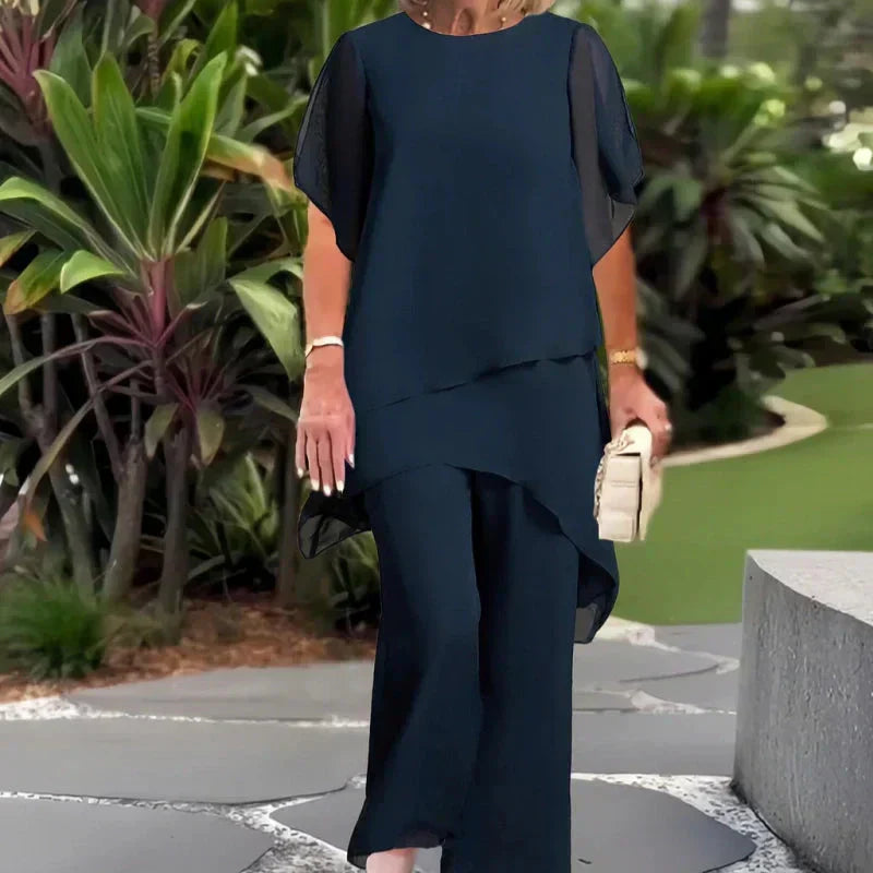 Dress med drapert palazzo-bukse