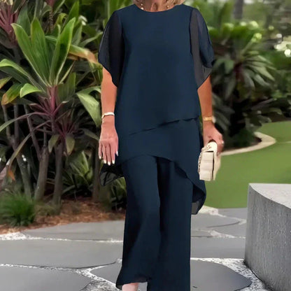 Dress med drapert palazzo-bukse