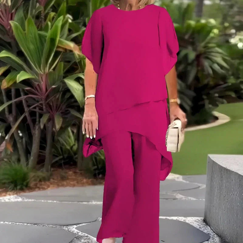 Dress med drapert palazzo-bukse