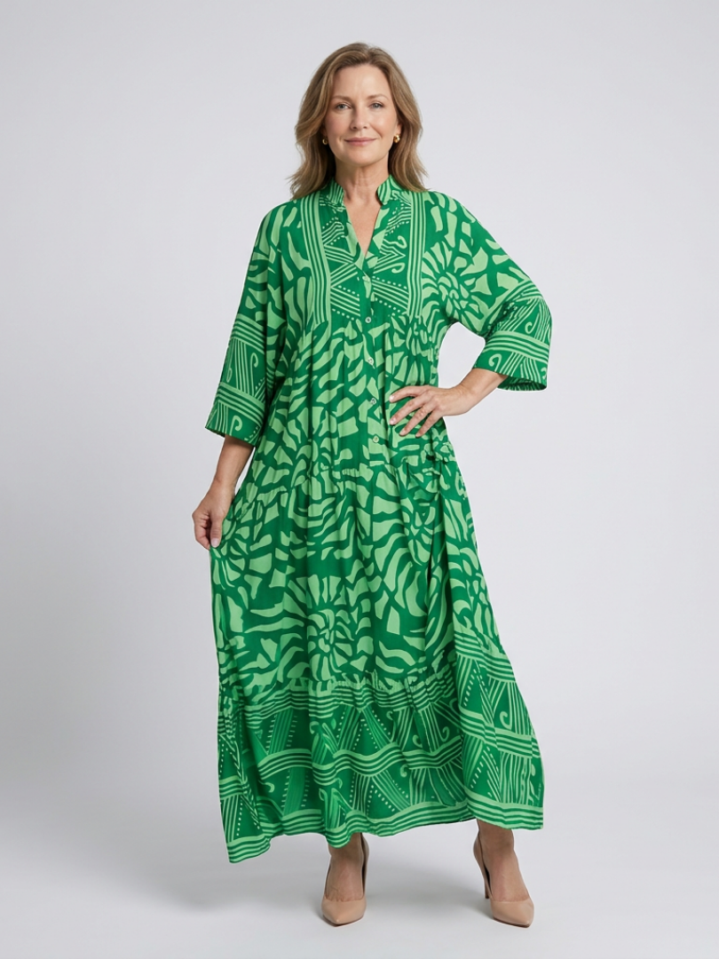 Marielle | Knappefront Midi Kjole