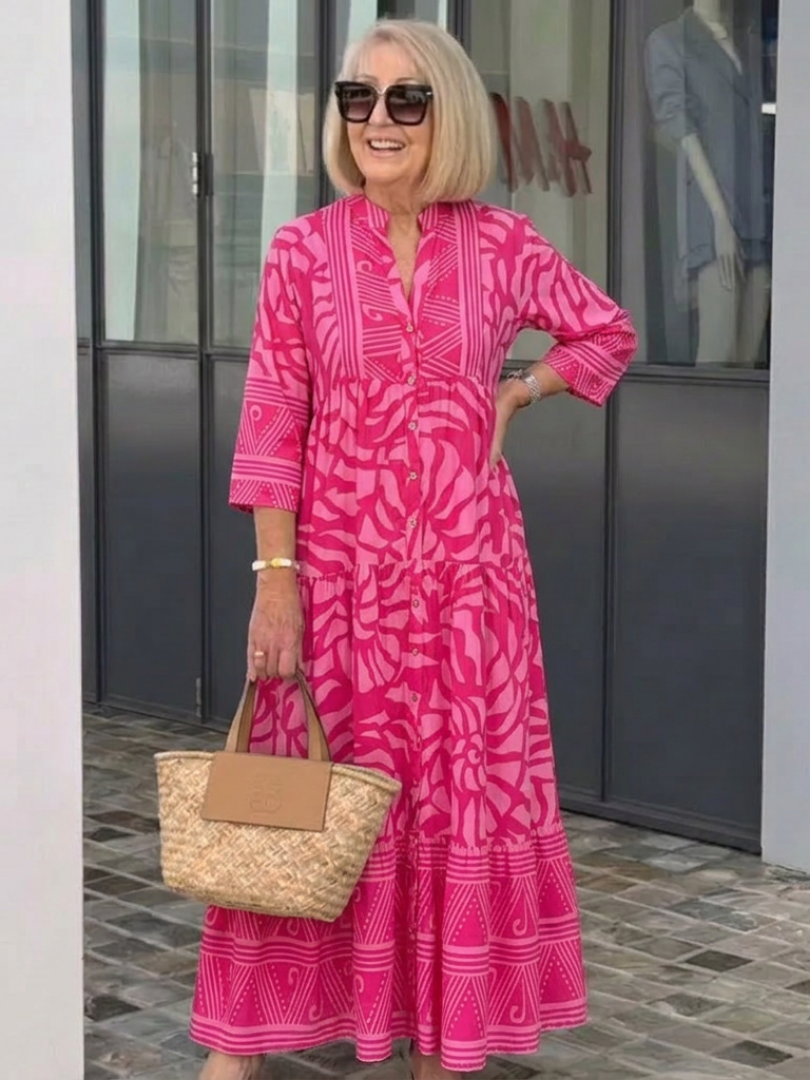 Marielle | Knappefront Midi Kjole