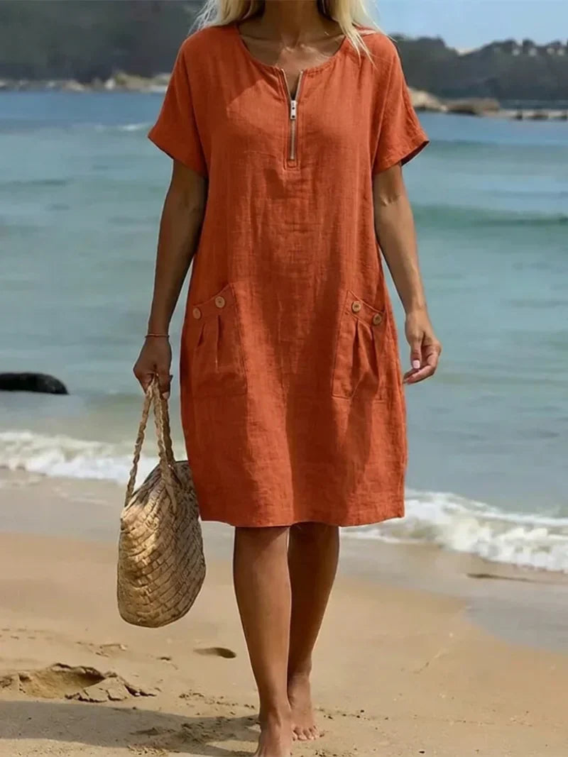 Pascale™ | Glidelås-Front Maxi Kjole